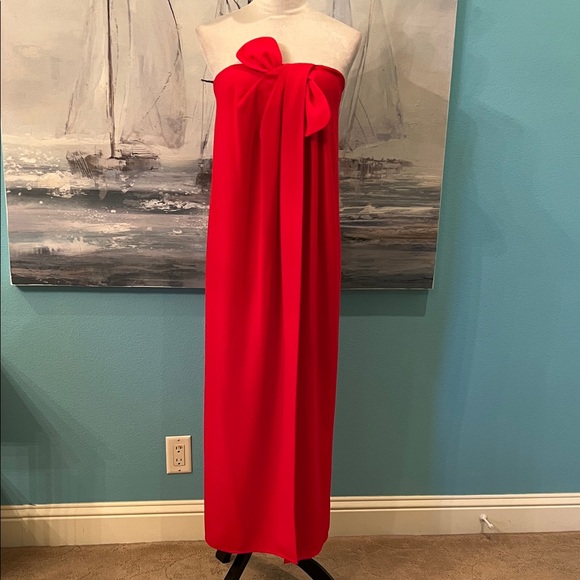NWT Antonio Melani x Elizabeth Damrich Strapless Red Radzwill Formal Dress, Sz 2 - Picture 2 of 10